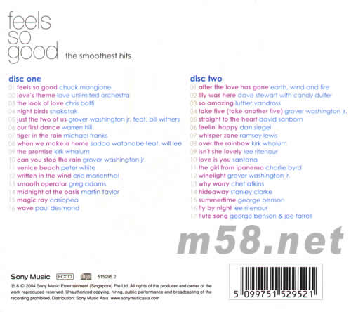 Feels so good(The smoothest hits)專輯背面圖片