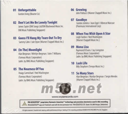 IN THE MOONLIGHT專輯背面圖片