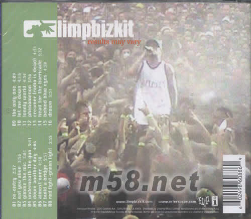 RESULTS MAY VARY專輯背面圖片