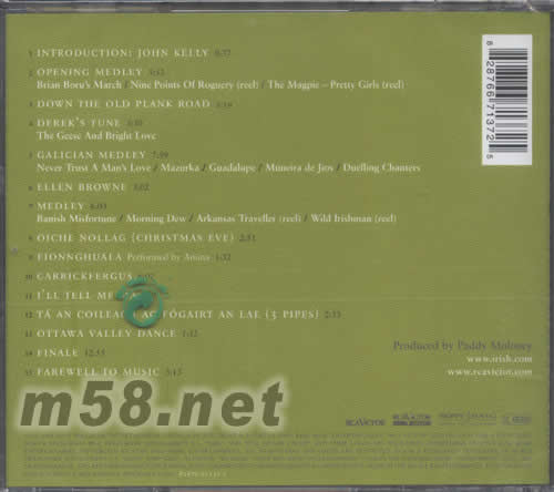 LIVE FROM DUBLIN專輯背面圖片