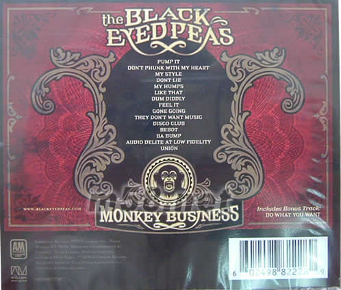 MONKEY BUSINESS專輯背面圖片