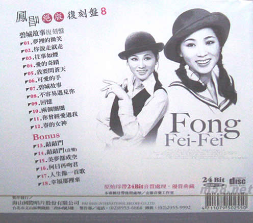 鳳唱絕版復刻盤 VOL.8 碧城故事-回憶 (24Bit)專輯背面圖片