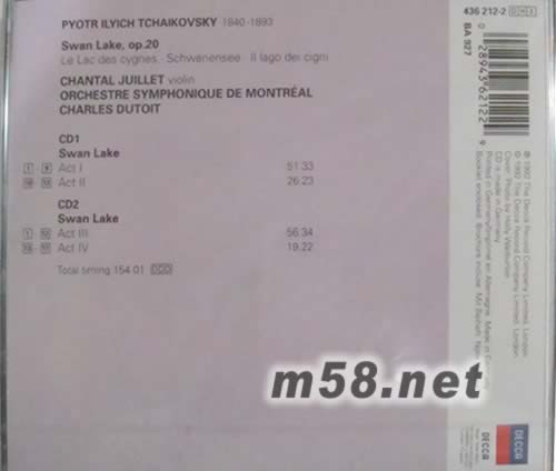 天鵝湖 SWAN LAKE專輯背面圖片