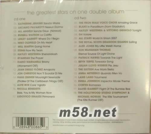 2008環球經典集第一輯專輯背面圖片