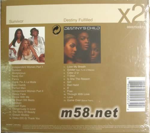 SURVIVOR DESTINY FULFILLED X2套裝專輯背面圖片