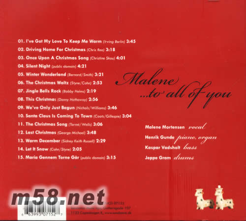 MALENE……TO ALL OF YOU專輯背面圖片