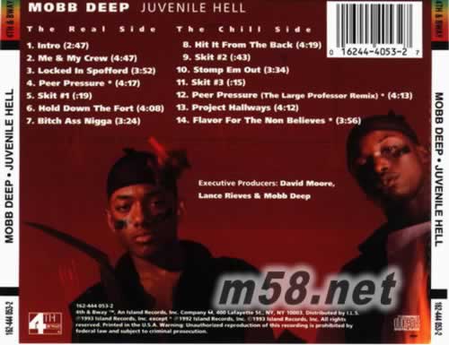 Juvenile Hell 美版專輯背面圖片