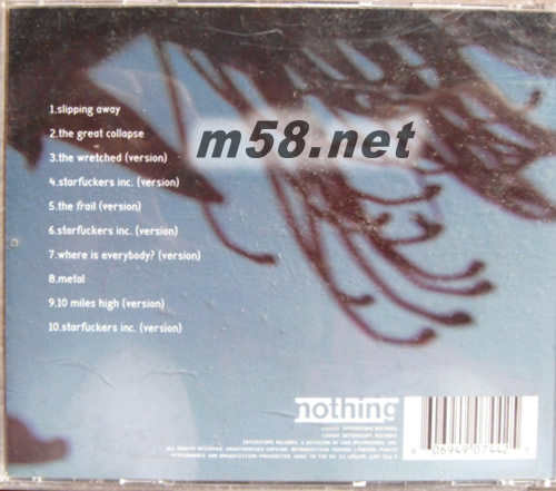 Things Fall Apart專輯背面圖片