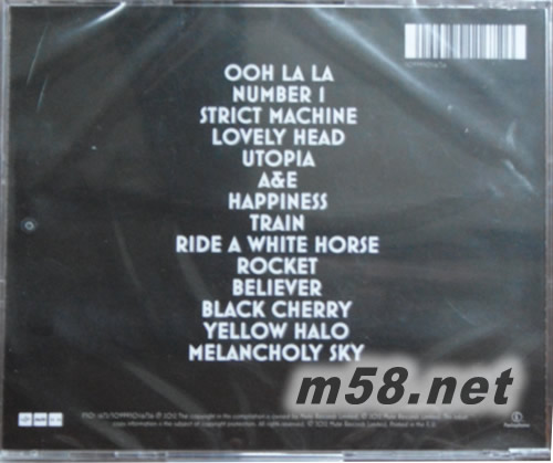 The Singles 歐版專輯背面圖片