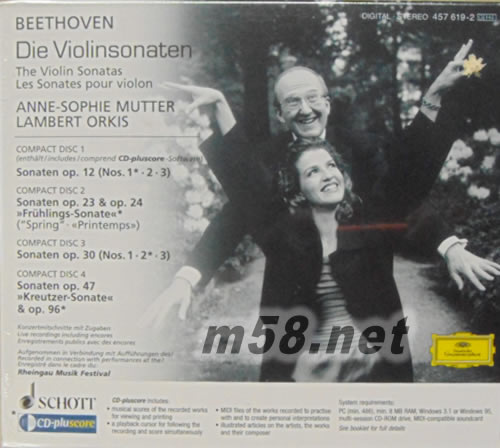Beethoven The Complete Violin Sonatas 貝多芬小提琴奏鳴曲全集4CD套裝專輯背面圖片