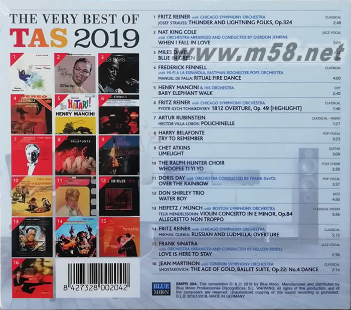 The Very Best of TAS 2019 (絕對(duì)之聲2019 16首精選)限量版專輯背面圖片