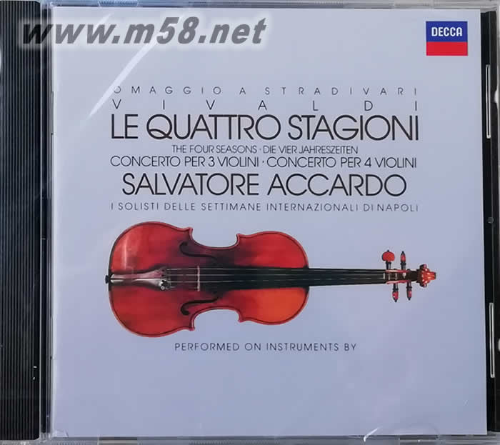 LE QUATTRO STAGIONI 韋瓦爾第 四季 阿卡多小提琴(名琴四季)(古典愛好者必備)專輯正面圖片