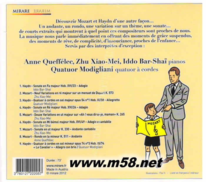 朱曉玫 - 莫扎特 海頓 鋼琴曲 CD專輯背面圖片