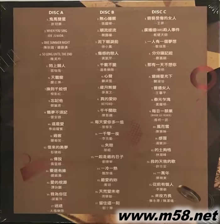 寶麗金 全民誦唱 粵語本地篇 - PolyGram 50th Anniversary 3CD套裝專輯背面圖片