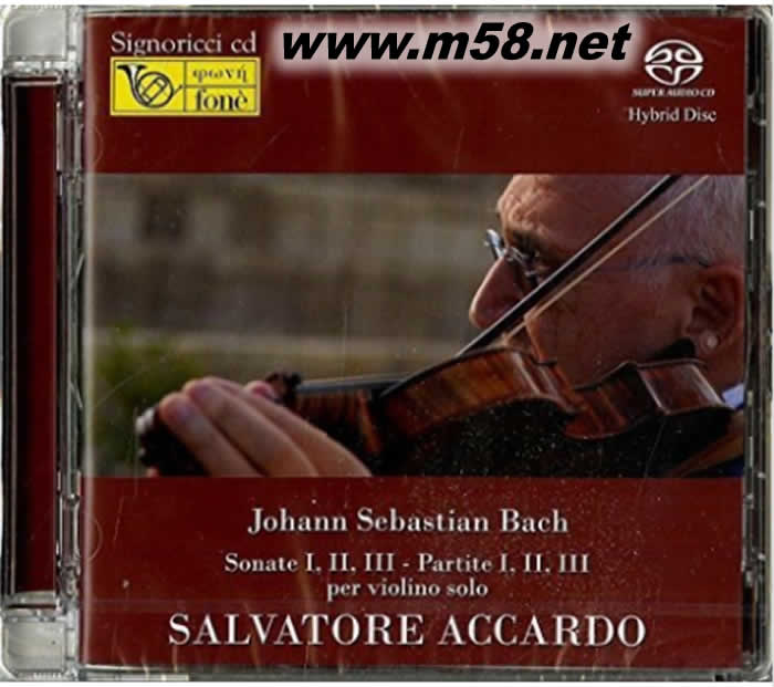 巴哈的為小提琴獨奏而作的奏鳴曲與帕蒂塔 BACH : SONATE I, II, III 雙SACD專輯正面圖片