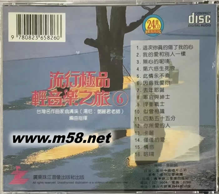 流行極品輕音樂之旅6 第六集專輯背面圖片