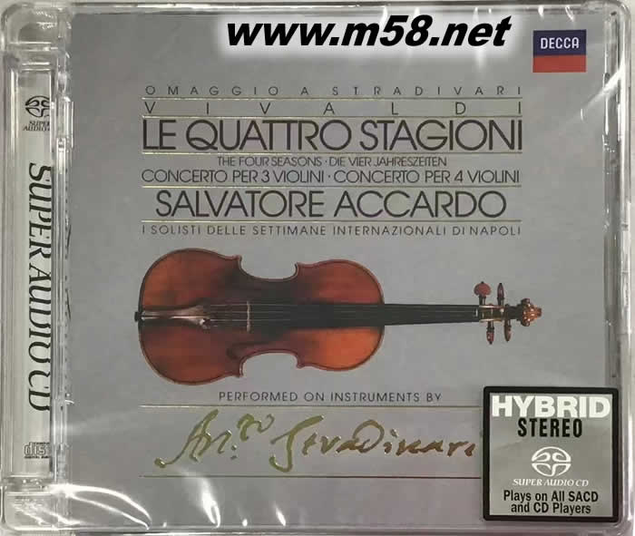 LE QUATTRO STAGIONI 韋瓦爾第 四季 阿卡多小提琴(名琴四季)SACD 限量版專輯正面圖片