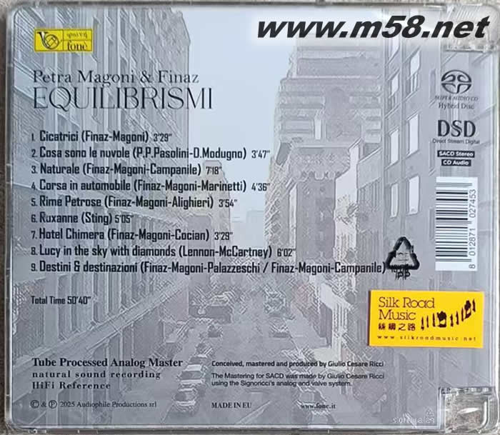 平衡表演 PETRA MAGONI & FINAZ EQUILIBRISMISACD專輯背面圖片