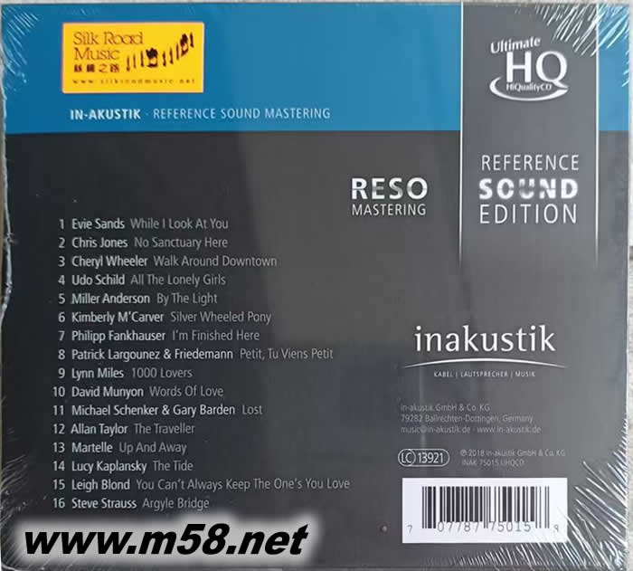 Great Voices, Vol. I 宏亮的嗓音-第1輯 德國原音第一張 UHQCD (INAKUSTIK宏亮系列)專輯背面圖片