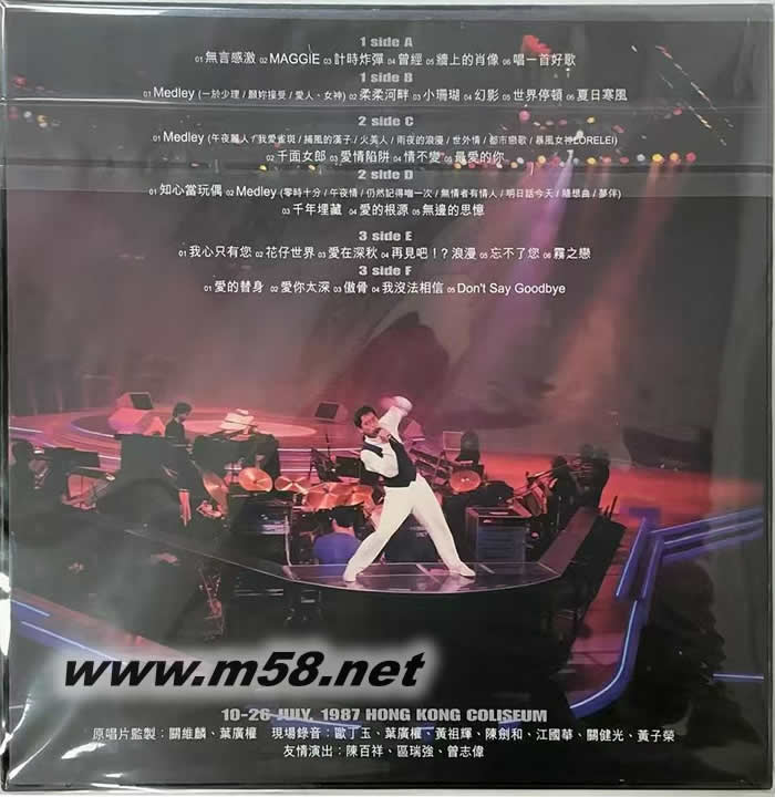 譚詠麟87演唱會升級版三黑膠 限量版專輯背面圖片
